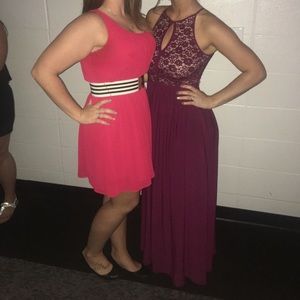 Davids Bridal Wine Keyhole Bridesmaid / prom dress